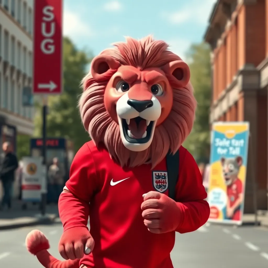 Young Richard's Thrill: Mascot for England's Three Lions