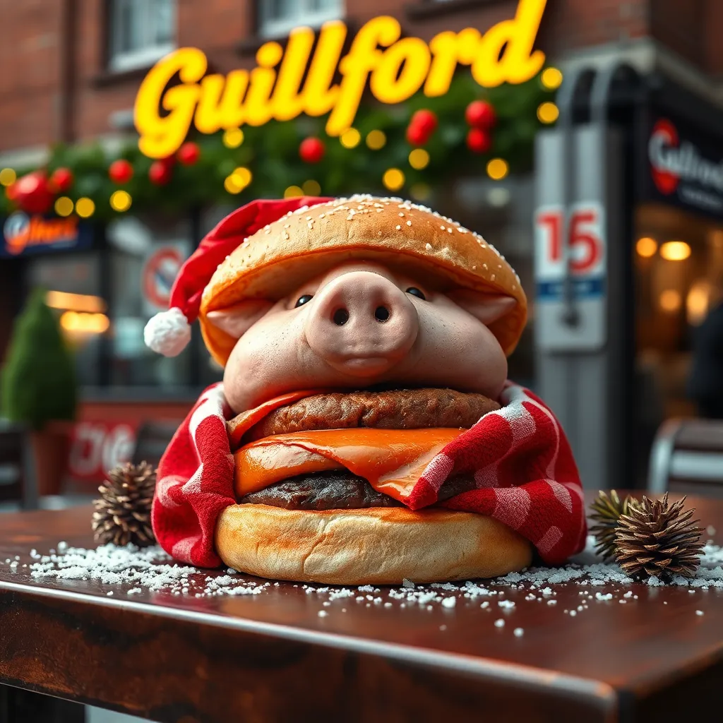 Guildford's Festive Burger: A Pig-in-Blanket Christmas Treat