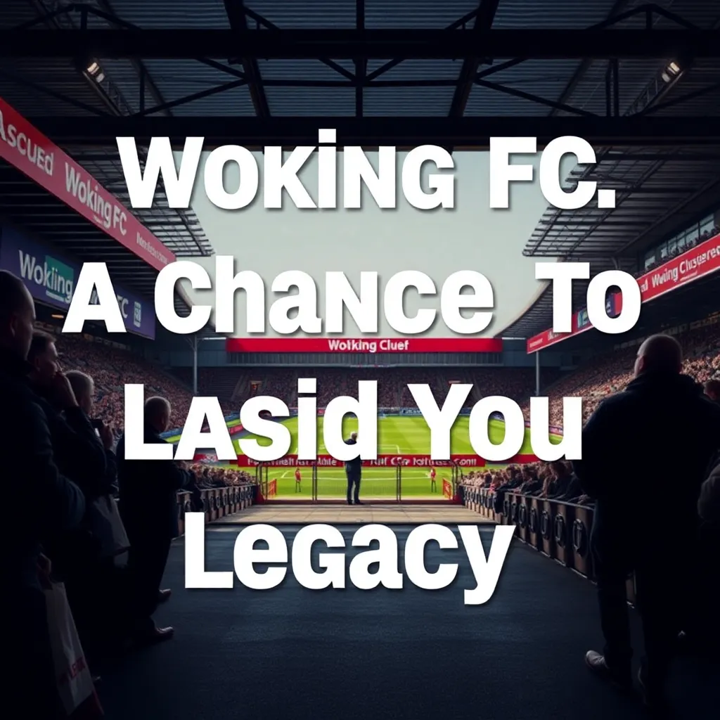 Woking FC Manager: A Chance to Build a Lasting Legacy