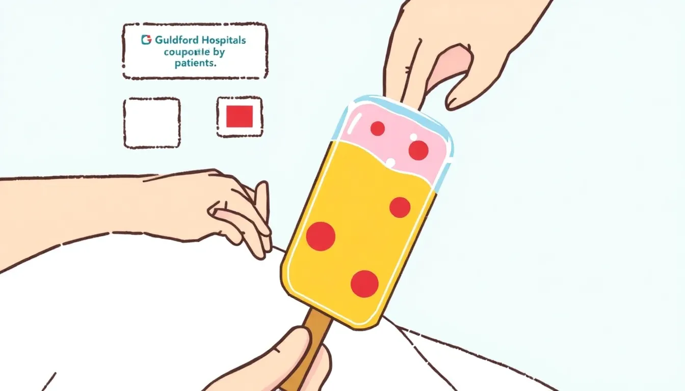 GUILDFORD HOSPITAL TRIALS ICE LOLLIES FOR POST-OP PATIENTS