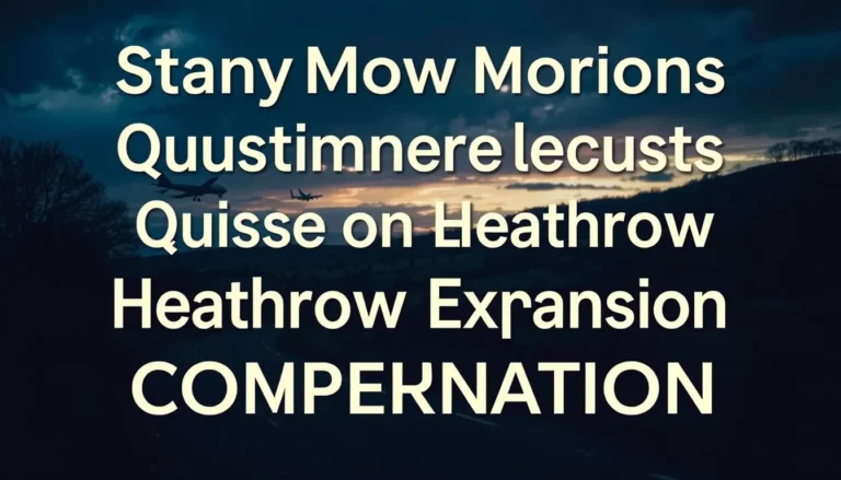 STANWELL MOOR RESIDENTS QUESTION HEATHROW EXPANSION COMPENSATION