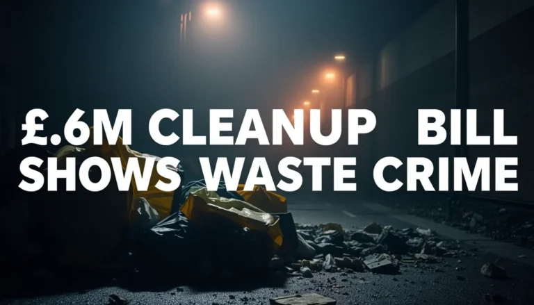 £6M CLEANUP BILL SHOWS COST OF ILLEGAL WASTE CRIME
